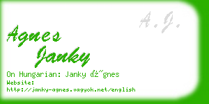 agnes janky business card